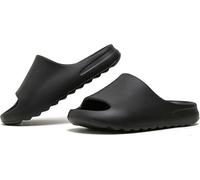 FlYHIGH Cloud-Slides Ciabatte da bagno da donna e da uomo, super morbide, antiscivolo e ad asciugatura rapida, Nero , 36/37 EU