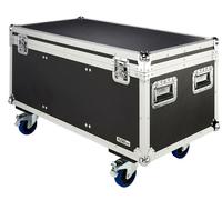 FLYHT PRO CABLE CASE 98x40x48 FLIGHT CASE 4 MANIGLIE 2 CHIUSURE 3 SCOMPARTI RUOTE 100MM 2+2 CON FRENO