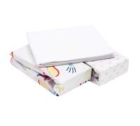 FlyIdeas Set 2 Lenzuola 90x50 cm + 1 Coprimaterasso Culla 90x50 Impermeabile - 100% Cotone - Lenzuola per Culla 90x50 Morbide e Traspiranti, Compatibili con Neste