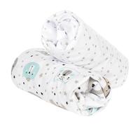 FlyIdeas Set 2 Lenzuola con Angoli Culla Neonato 90x50 cm - 100% Cotone Morbide e Traspiranti - Compatibili con Culla Next to Me e Kinderkraft Neste Up