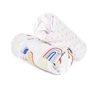 FlyIdeas Set 2 Lenzuola con Angoli per Culla 90x50 cm - 100% Cotone Morbido e Traspirante, Adatte a Culle Co-Sleeping e Materassi 50x90 / 55x90 cm