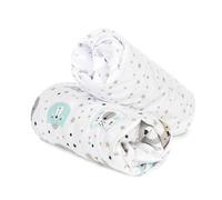 Flyideas Set 2 Lenzuola con Angoli per Next to Me 50x83 cm - 100% Cotone Morbido e Traspirante, Adatte a Culle Co-Sleeping, Orsetti