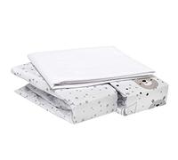 FlyIdeas Set 2 Lenzuola Lettino Neonato 60x120 + 1 Coprimaterasso Culla Impermeabile - 100% Cotone - Lenzuola con Angoli per Lettino con Sbarre, Materasso 60x120 e Lettino da Campeggio