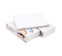 FlyIdeas Set 2 Lenzuola per Next to Me 50x83 cm 100% Cotone + 1 Coprimaterasso Impermeabile Lenzuola Compatibili Next2Me Morbide e Traspiranti (Rainbow Unicorns, 83 x 50 cm