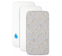 FlyIdeas Set 2 Lenzuola per Next to Me 50x83 cm 100% Cotone + 1 Coprimaterasso Impermeabile Made in Italy Lenzuola Compatibili Next2Me Morbide e Traspiranti (GoodNight Tortora, 83 x 50 cm)