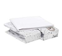 FlyIdeas Set 3 pz - 2 Lenzuola con Angoli in Flanella e 1 Coprimaterasso Impermabile per Culle Fianco Letto, 90x55 cm - 100% Caldo Cotone Morbido Lenzuolo Invernale per Culla Fianco Letto Neonato