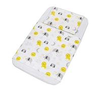 FlyIdeas Set Completo Lenzuola Navicella Neonati 75x35 cm - 100% Cotone - Traspirante, Morbido, Adatto per Culla e Passeggino - Baby Animals
