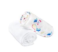 FlyIdeas Set Lenzuolino 80x160 con Angoli Elasticizzati e Coprimaterasso Impermeabile, 100% Cotone Certificato, Letto Bambini - Made in EU