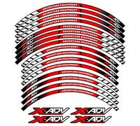 FLYIFE per H&Onda Xadv 750 X ADV X-ADV Avventura Riflettente Moto Ruota Adesivo Decal Rim Logo Accessori (Color : Rot)