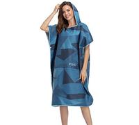 FLYILY Asciugamano da Surf Asciugamano con Cappuccio Asciugatura Rapida Taglia Unica Accappatoio(NavyGeometry,L)
