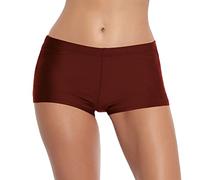 FLYILY Donna Pantaloncini da Bagno Rapida Pantaloncini da Bagno più Gamba Calibro Pantaloncini Alto Pettinato(Winered,L)