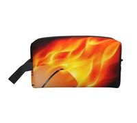 Flying Basketball On Fire, organizer per cosmetici di grande capacità, borsa da viaggio per il trucco da donna