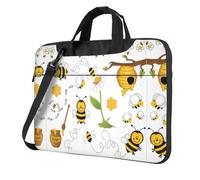 Flying Bees Daisy Honey - Borsa portatile con tracolla, può essere indossata come borsa a tracolla, Nero , 14 inch