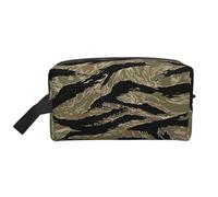Flying Bees Daisy Honey Print Storage Bag - Borsa da viaggio resistente, organizer portatile per trucchi e cosmetici con cerniera, Tiger Stripe Camo, taglia unica