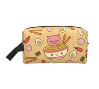 Flying Bees Daisy Honey Print Storage Bag - Borsa da viaggio resistente, organizer portatile per trucchi e cosmetici con cerniera, Delizioso dolce Ramen, taglia unica