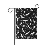 Flying Bones Design bandiere di pace di Halloween per esterni bandiere e banner per la decorazione del patio 12x18 double sided