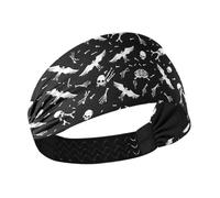 Flying Bones Design Halloween antiscivolo fascia titolare organizzatore testa elastica per le donne per tennis Calcio Corsa lavaggio viso