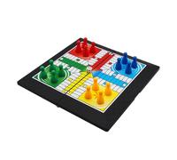 Flying Chess Board, Foldable Travel Game, Educational Strategy Toy, 7.87x7.87 Inches Colorful Dice Race Design, Compact Storage Feature, Kids Family Entertainment for School Trips