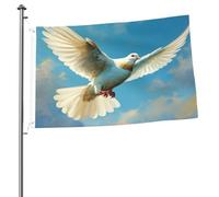 Flying Dove 2 x 3 bandiera bifacciale - resistente e decorativo per esterni, ideale per giardino, camera da letto e decorazione per feste