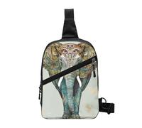 Flying Dove, borsa a tracolla con stampa a tracolla, per uomo e donna, pieghevole, per attività all'aperto, Stampa Elefanti, One Size, Zaino casual