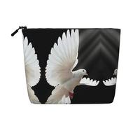 Flying Dove - Borsa grande per cosmetici in canapa finta, impermeabile, con cerniera, per viaggi quotidiani