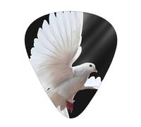 Flying Dove Print - Plettri per chitarra, 12 pezzi, in celluloide, per chitarra acustica, elettrica, basso, inclusi 0,46 mm, 0,71 mm, 0,96 mm