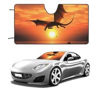 Flying Dragon Parasole per parabrezza per auto, berlina, SUV, camion, universale, riflettente, parasole per finestrini anteriori, pieghevole, protegge dai raggi UV e mantiene gli interni freschi