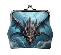 Flying Dragon, piccolo portamonete da donna, rettangolare, con chiusura a bacio, tascabile, mini portamonete da donna