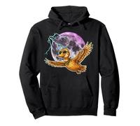 Flying Duck Moon Night Bird Cute Duck Graphics Felpa con Cappuccio