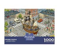 Flying Dutchman nave pirata in navigazione Puzzle in Legno Impermeabile DIY Puzzles Da 1000 Pezzi Per Adulti Divertenti Per Decorazioni Domestiche