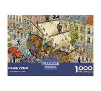 Flying Dutchman nave pirata in navigazione Puzzle in Legno Impermeabile Puzzles Da 1000 Pezzi Per Adulti Divertenti Giochi Educativi
