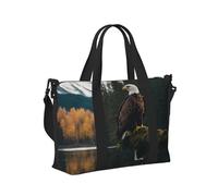 Flying Eagle Print - Borsa da viaggio leggera e pieghevole, per viaggi di fine settimana, vacanze, aereo