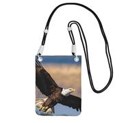 Flying Eagle Print Crossbody Bag per donne, mini portafogli per telefono, grazioso portafoglio per telefono, regalo per escursioni e viaggi, Nero , Taglia unica