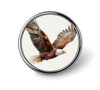 Flying Eagle - Spilla rotonda ad acquerello per uomo e donna, alla moda, accessorio per colletto e giacca