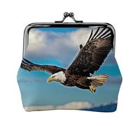 Flying Eagle stampa piccolo sacchetto Kiss Lock portamonete per le donne portamonete portamonete, portafoglio per carte di credito