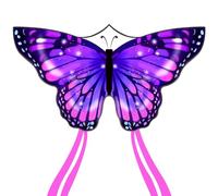 Flying Hoofer Aquilone a farfalla viola per bambini dai 4 agli 8 e agli 8 anni e adulti facile da volare, 140 x 71 cm, grande aquilone per esterni, parco o spiaggia.