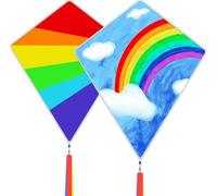 Flying Hoofer Diamond Aquilone per bambini e adulti, facile da far volare, aquilone per principianti per bambini dai 3 ai 5 anni, kit aquiloni per bambini e ragazze, aquiloni da spiaggia per attività