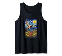 Flying Immigrant Mallard Duck in The Starry Night Painting Canotta