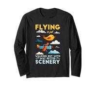 Flying is Just Walking But with Way Better Scenery Maglia a Manica