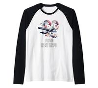 Flying Is My Inspo - Design vintage con aereo Maglia con Maniche Raglan