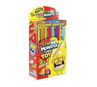 Flying Monster Giocattolo Elica Volante con Caramella Polverina Scoppiettante al gusto di Fragola, Mela Verde, Lampone, Cola Espositore da 28 Buste