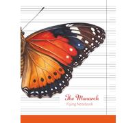 Flying Notebook The Monarch: 4 Line Black Thick Lined Notebook For Low Vision and Visually Impaired, Writing Practise & Fun for Kids