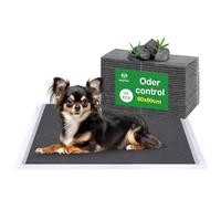 Flying Paws Traversine Cani 60×60cm, L Tappetini al Carbone Attivo, Super Assorbenti e Neutralizzanti Odori, Addestramento Vasino Tappetini Igienici per Cuccioli e Cani(L, Confezione da 50)