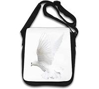 Flying Peace Dove White Pigeon Borsa a tracolla Bianco