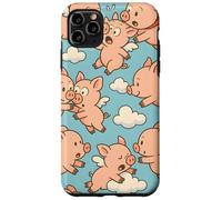 Flying Pigs Cartoon Fantasy Whimsical Piglet Cloud Art Custodia per iPhone 11 Pro Max