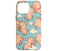 Flying Pigs Cartoon Fantasy Whimsical Piglet Cloud Art Custodia per iPhone 16 Pro Max