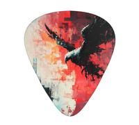 Flying Pixel Eagle Plettri per chitarra di dimensioni sottili, medie e spesse, set da 12 pezzi, adatti per chitarra elettrica e vari strumenti