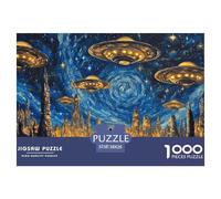 Flying Saucer 1000 Piece Jigsaw Puzzle For Adults Educational Games Stress Relief Puzzle Cultivate The Spirit of Teamwork for Adults And Kids, Age 12 Years Up 38x26cm/1000pcs