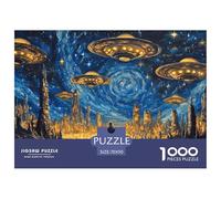 Flying Saucer 1000 Pieces Jigsaw Puzzles For Adults Family Challenge Toys Stress Relieving Entertainment Cultivate The Spirit of Teamwork for Men, Women, Elders, Seniors 70x50cm/1000pcs