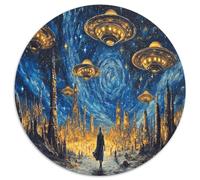 Flying Saucer Jigsaw Puzzle Impossibili 1000 Pezzi Decorazione Per La Casa. Rilassamento E Intelligence Per Adulti E Ragazzi Da 14 Anni 1000pcs (67.5x67.5cm)